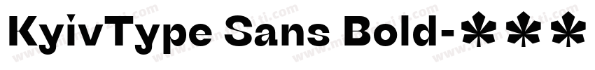 KyivType Sans Bold字体转换